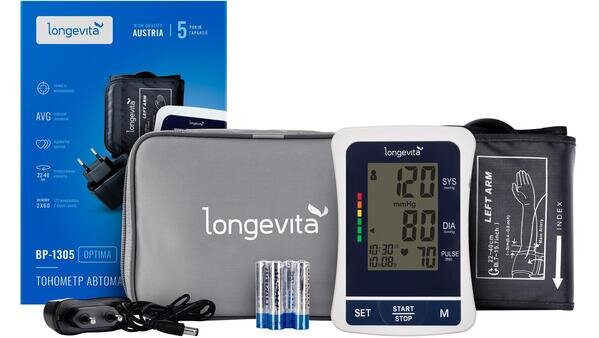 Тонометр Longevita BP-1305 автоматичний з мережевим адаптером