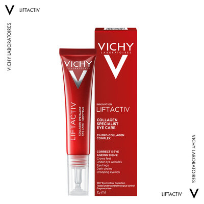 Крем Vichy LiftActiv Collagen Specialist антивіковий для корекції ознак старіння шкіри навколо очей, 15 мл