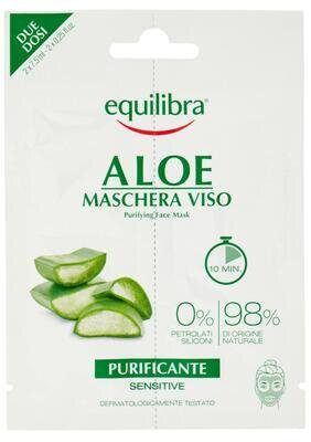 Маска для обличчя Equilibra Алое очищуюча, 2 х 7,5 г