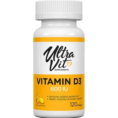 Вітамін Д3 VPLab UltraVit Vitamin D3 600, 120 капсул