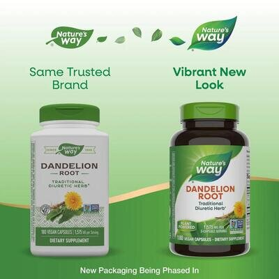 Кульбаби корінь Nature's Way Dandelion Root, 180 веганських капсул