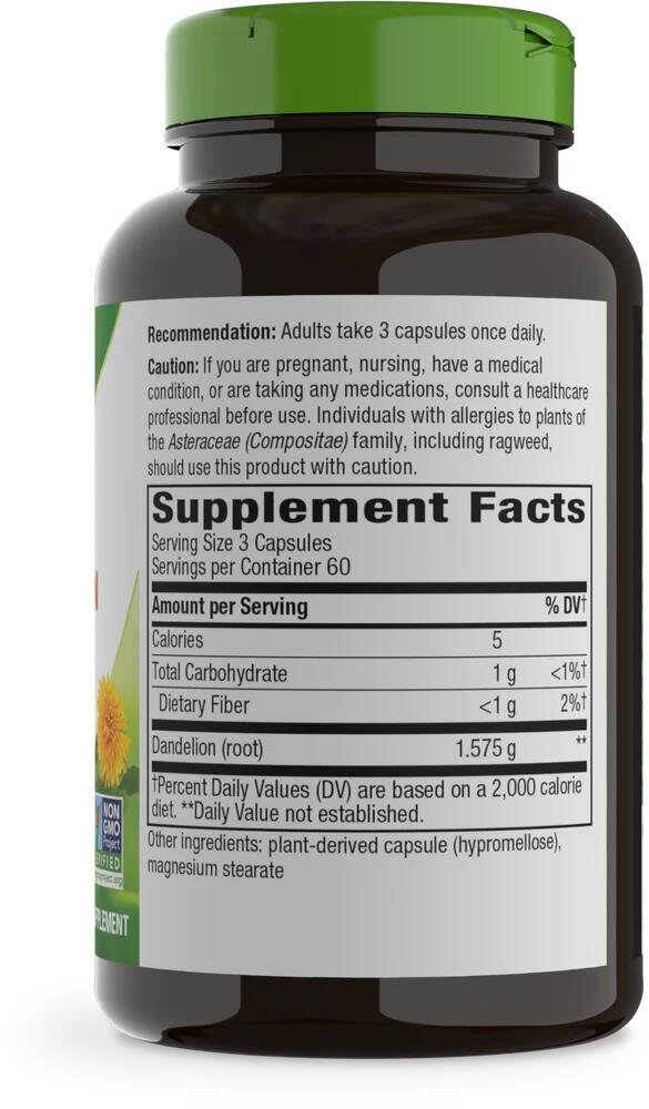 Кульбаби корінь Nature's Way Dandelion Root, 180 веганських капсул