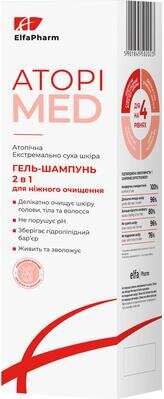 Гель для душу Elfa Pharm Atopi Med ніжний, 400 мл