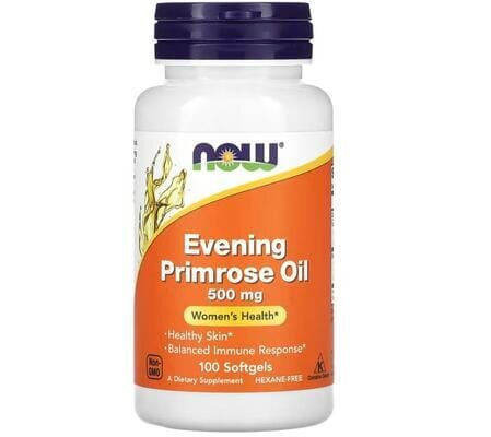 Примули Вечірньої олія NOW Evening Primrose Oil 500 мг м'які капсули №100