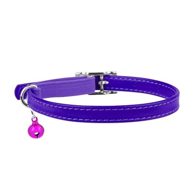 Нашийник для кошенят Collar 32489 WAUDOG Glamour з резинкою, ширина 9 мм довжина 22-30 см, фіолетовий