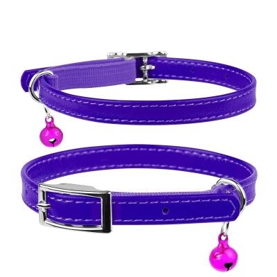 Нашийник для кошенят Collar 32489 WAUDOG Glamour з резинкою, ширина 9 мм довжина 22-30 см, фіолетовий