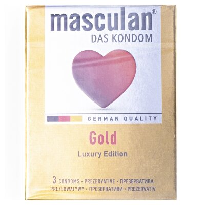 Презервативи Masculan Gold Luxury Edition, 3 штуки