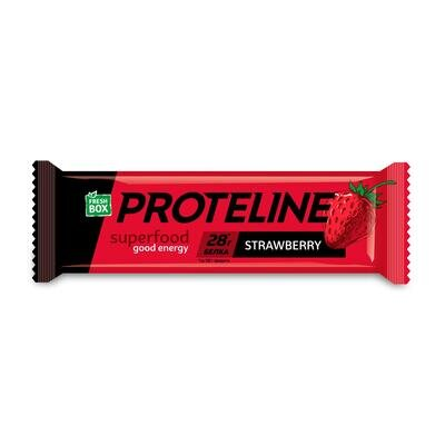 Батончики протеїнові ProteLine Fresh Box зі смаком полуниці, 24 штуки по 40 г