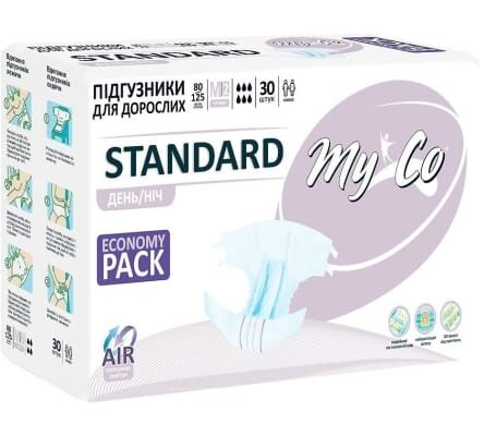 Підгузки для дорослих MyCo Standard, розмір M/2, 30 штук