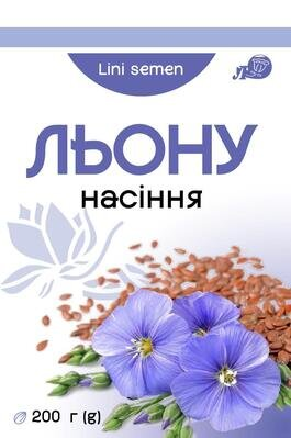 Льону насіння по 200 г у пач. з внут. пак.