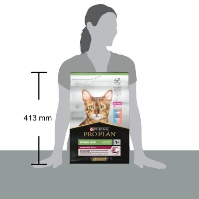 Корм сухий для стерилізованих кішок і котів Purina Pro Plan Sterilised Adult 1+ з тріскою та фореллю, 3 кг