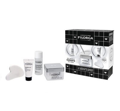 Набір Filorga Anti-Aging антивіковий для обличчя (Крем 50 мл + Крем нічний 15 мл + Міцелярний лосьйон 50 мл + Гуаша для масажу обличчя)