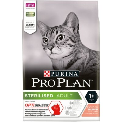Корм сухий для стерилізованих котів Purina Pro Plan з лососем, 3 кг