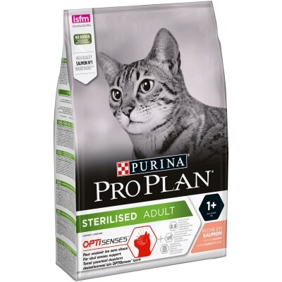 Корм сухий для стерилізованих котів Purina Pro Plan з лососем, 3 кг
