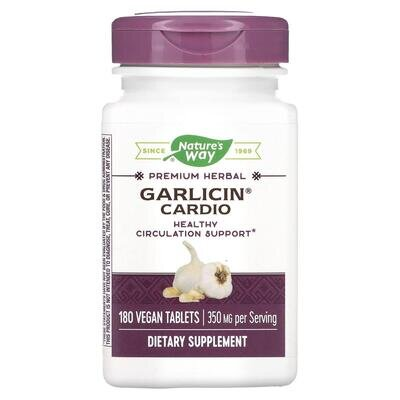 Гарліцин (часник) кардіо Nature's Way Garlicin Cardio без запаху, 180 таблеток