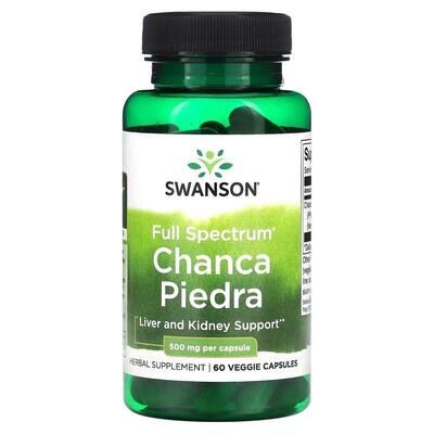 Чанка П'єдра (Філантус нірурі ) Swanson Full Spectrum Chanca Piedra, 60 вегетаріанських капсул