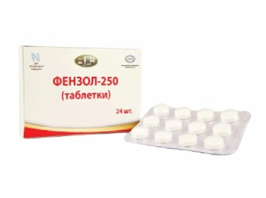 Фензол 250 (ДЛЯ ТВАРИН), 24 таблетки