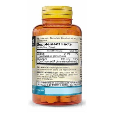 Хрому Піколінат 200 мкг Mason Natural Chromium Picolinate, 100 таблеток