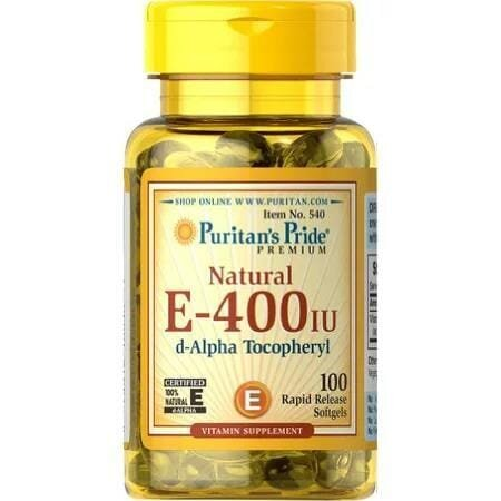 Вітамін Е Puritan's Pride Vitamin E-400 IU (268 мг), 100 гелевих капсул
