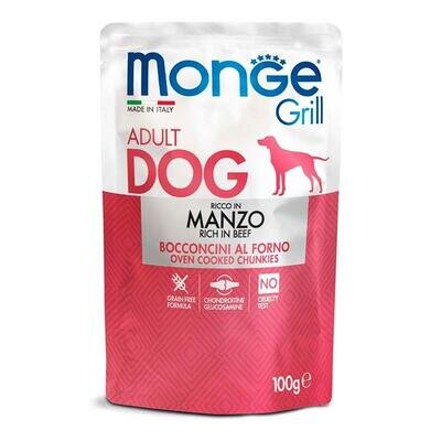 Корм вологий Monge Dog Grill для дорослих собак з яловичиною, 100 г