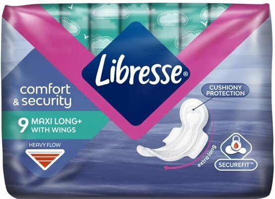 Прокладки гігієнічні Libresse Maxi Long+, 9 шт