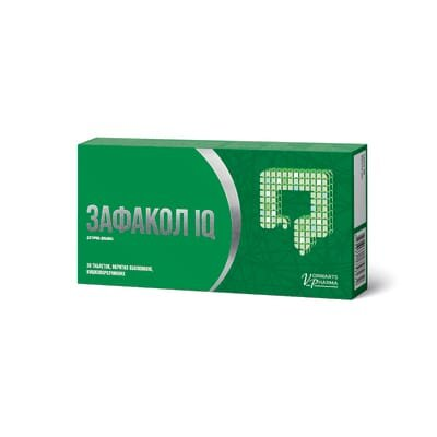 Зафакол IQ таблетки, в/о, киш./розч. №30 (15х2)
