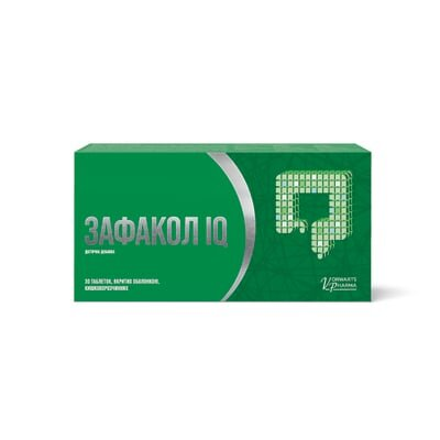 Зафакол IQ таблетки, в/о, киш./розч. №30 (15х2)