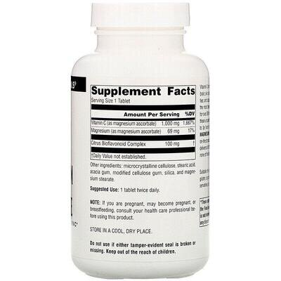 Магній аскорбат Source Naturals Magnesium Ascorbate 1000 мг, 120 таблеток