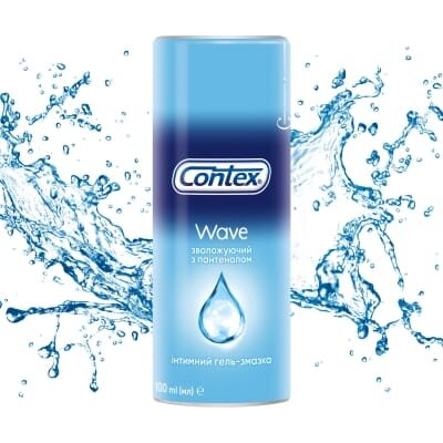 Інтимний гель-змазка Contex Wave зволожуючий з пантенолом (лубрикант), 100 мл