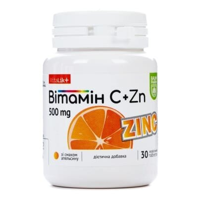 Вітамін С+цинк Baum Pharm таблетки зі смаком апельсину №30
