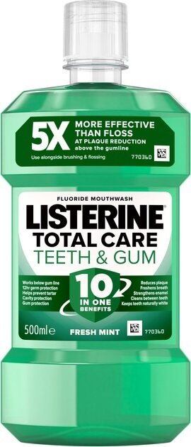 Ополіскувач для порожнини рота Listerine Total Care Teeth & Gum Догляд за зубами та яснами, 500 мл