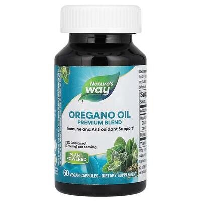 Олія орегано Nature's Way Oregano Oil преміальна суміш, 60 веганських капсул