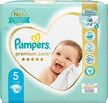 Підгузки дитячі Pampers Premium Care розмір 5, 11-16 кг, 30 шт