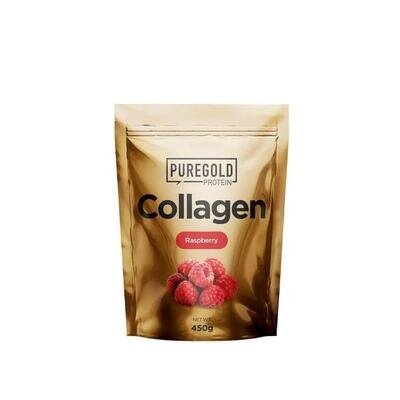 Колаген Pure Gold Collagen Raspberry з гіалуроновою кислотою, вітаміном С та цинком, зі смаком малини, 450 г
