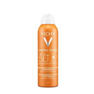 Набір Vichy Capital Soleil сонцезахисний зволожуючий водостійкий спрей-вуаль SPF50, 200 мл + Термальна Вода, для догляду за шкірою, 50 мл