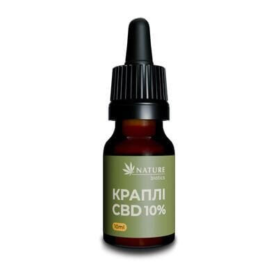 Краплі CBD 10% Nature Biotics по 10 мл у флаконі