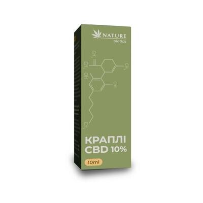 Краплі CBD 10% Nature Biotics по 10 мл у флаконі