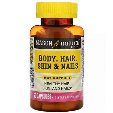 Вітаміни Mason Natural Body, Hair, Skin & Nails, 60 капсул