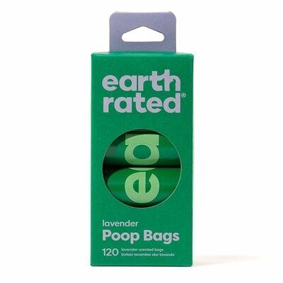 Пакети Earth Rated Poop Bags Lavender для прибирання за собакою з ароматом лаванди, 120 штук