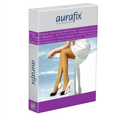 Гольфи компресійні Aurafix AV-101 закритий носок, клас компресії 1, колір бежевий, розмір 3/T