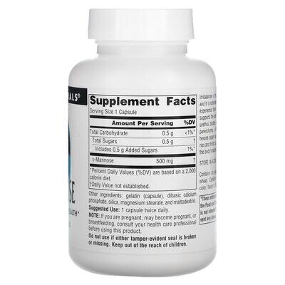 D-Манноза Source Naturals D-Mannose 500 мг, 60 капсул