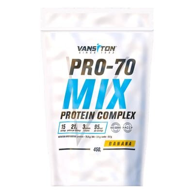 Протеїн Vansiton Pro-70 Mix Protein Complex, банан, 450 г