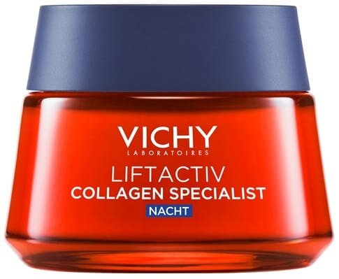 Крем-догляд Vichy LiftActiv Collagen Specialist нічний антивіковий з ефектом корекції зморшок та надання пружності шкірі, 50 мл