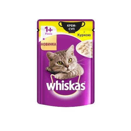 Корм вологий для кішок Whiskas крем-суп з куркою, 85 г