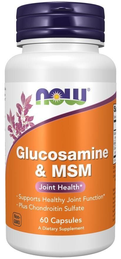 Глюкозамін та МСМ NOW Glucosamine & MSM капсули №60