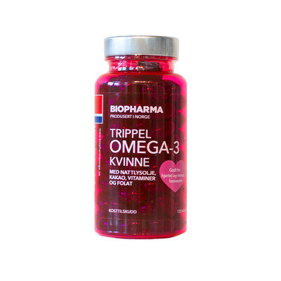 Омега-3 Biopharma Trippel Omega-3 Kvinne Потрійна для жіночого здоров'я капсули №120