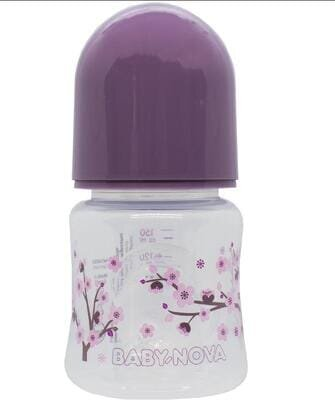 Пляшечка Baby-Nova 45001-1 поліпропілен з декором, бузковий, 150 мл