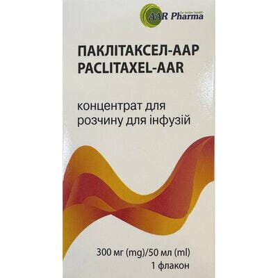 Паклітаксел-ААР концентрат для р-ну д/інф. 6 мг/мл по 50 мл (300 мг) №1 у флак.