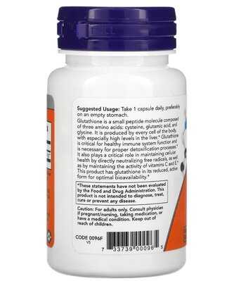 Глутатіон NOW Glutathione 250 мг вег. капсули №60