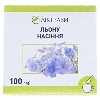 Льону насіння по 100 г у пач. з внут. пак.